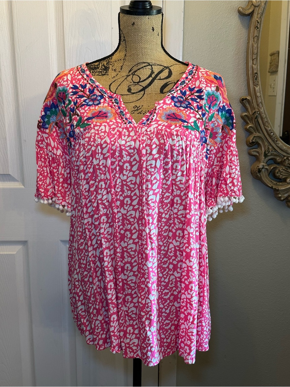 Umgee Embroidered Blouse